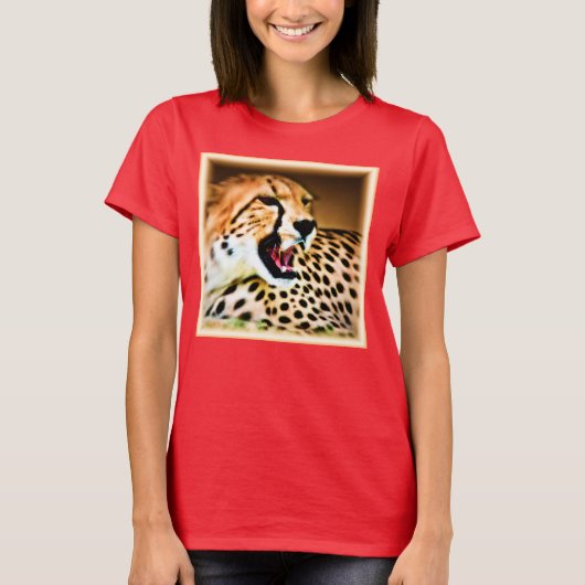 T-shirt "Fierce and Fiery Cheetah Design". Commandez dès m (Devant)