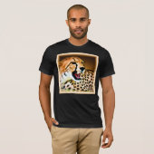 T-shirt "Fierce and Fiery Cheetah Design". Commandez dès m (Devant entier)