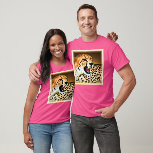T-shirt "Fierce and Fiery Cheetah Design". Commandez dès m