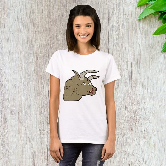 T-shirt Fierce Angry Bull Head Rustic Wild Animal