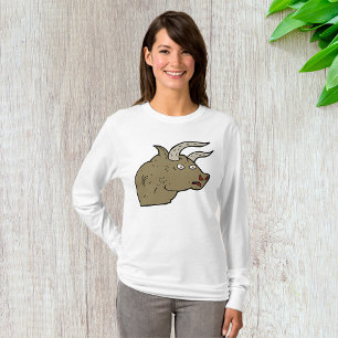 T-shirt Fierce Angry Bull Head Rustic Wild Animal