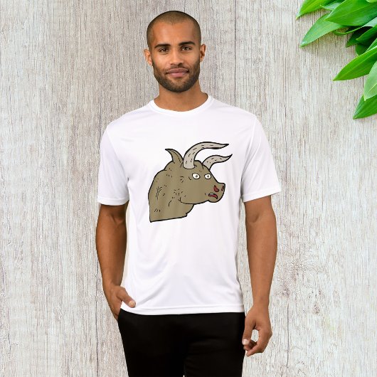 T-shirt Fierce Angry Bull Head Rustic Wild Animal