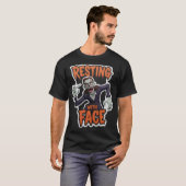 T-shirt Fierce cartoon zombie in a suit with dripping text (Devant entier)