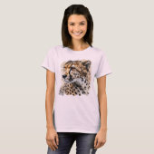 T-shirt Fierce Cheetah Imprimer Tee Graphic féminin (Devant entier)