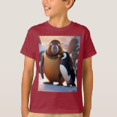 T-shirt Fierce Cute Walrus avec Penguin Unreal Engine Boy (Devant)
