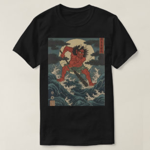 T-shirt Fierce Demon Warrior - Japonais Oni Club
