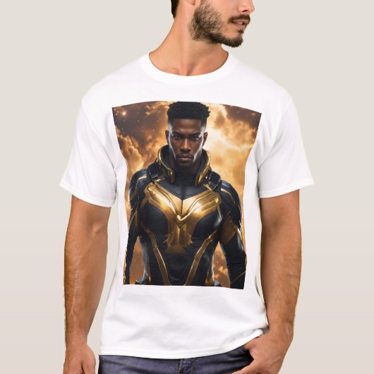 T-shirt Fierce Flame Scales Superhero Design (Devant)