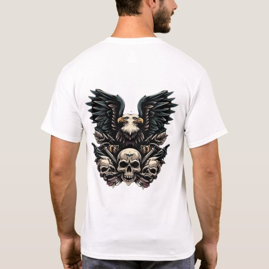 T-shirt "Fierce Flight - Eagle Sticker Art Wallpaper" (Dos)