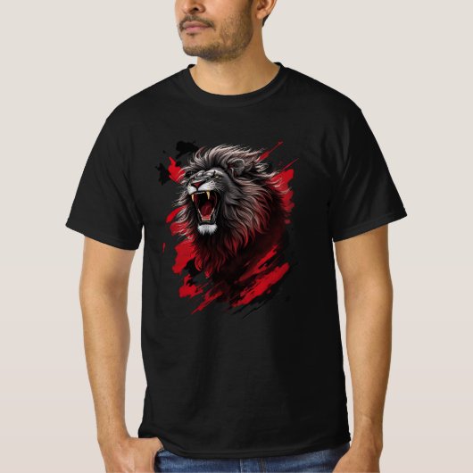 T-shirt Fierce, le lion noir (Devant)