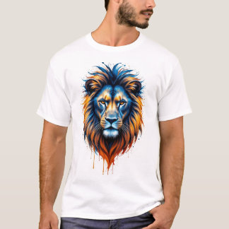T-shirt Fierce Lion Abstrait - Vibrant Paint Splash T-Shir