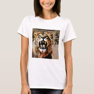 T-shirt Fierce Majestic Lion - Roi Des Bêtes