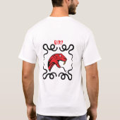 T-shirt Fierce Red Snake Design (Dos)