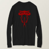 T-shirt Fierce Red Snake Face Longueur (Design dos)