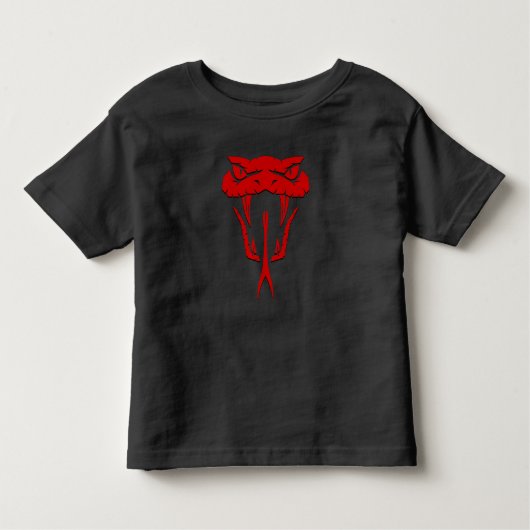 T-shirt Fierce Red Snake Face Toddler Fine Jersey (Devant)