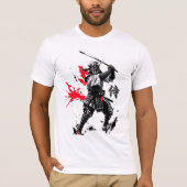 T-shirt Fierce Samurai Ink Art (Devant)