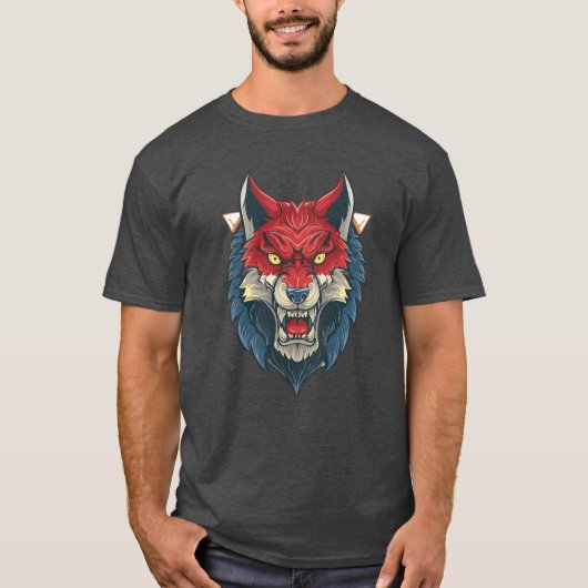 T-shirt Fierce Wolf Face (Devant)
