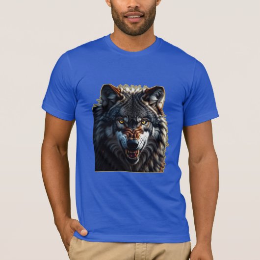 T-shirt Fierce Wolf – Symbol of Strength and Freedom (Devant)