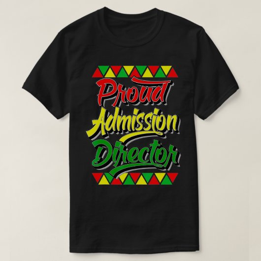 T-shirt Fière Admission Directeur Black History Mois Afric (Design devant)