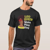 T-shirt Fière afro Leo Queen Wake Pray Slay Leo signe (Devant)