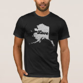 T-shirt fière Alask State love Plan Plan Plan rocheux AK (Devant)