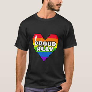 T-shirt Fière Ally Pixellée Lgbt Pride Mois