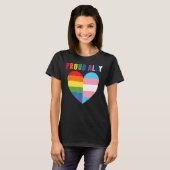 T-shirt Fière Ally Pride Lgbt Drapeau Transgenre Coeur Gay (Devant entier)