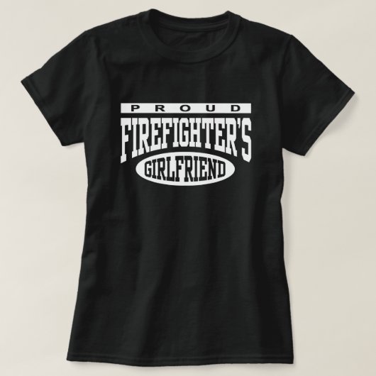 T-shirt Fière amie du pompier (Design devant)