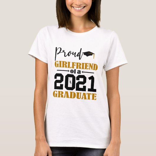 T-shirt Fière amie d'un diplômé de 2021 (Devant)