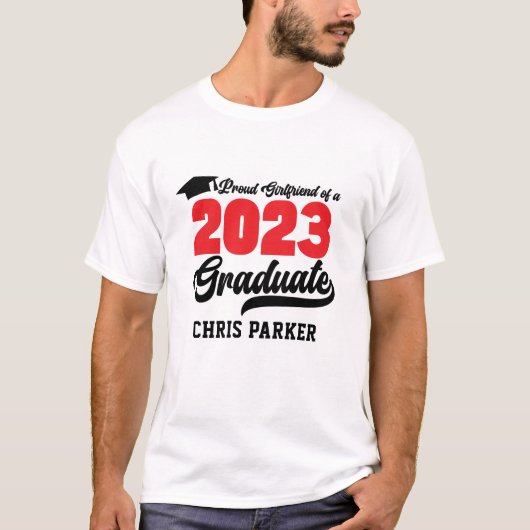 T-shirt Fière amie d'un Script rouge 2023 (Devant)