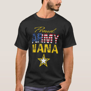 T-shirt Fière armée Nana Military Pride USA Drapeau