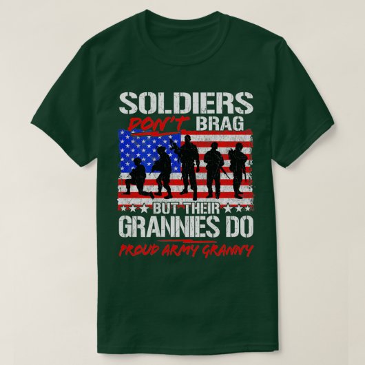 T-shirt Fière Armys Grand-mère Pride militaire (83) (Design devant)