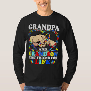 T-shirt Fière Autisme Grand-père Famille Matching Amour Su