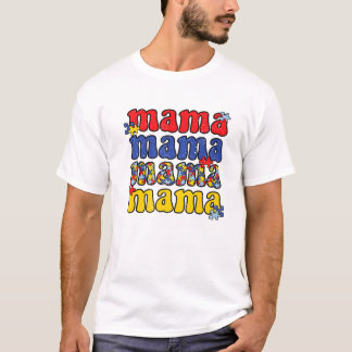 T-shirt Fière Autisme Mama Mère Autiste Sensibilisation Mo