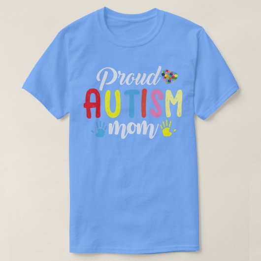 T-shirt Fière Autisme Maman Autisme Puzzle Sensibilisation (Design devant)
