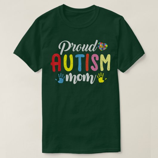 T-shirt Fière Autisme Maman Autisme Puzzle Sensibilisation (Design devant)