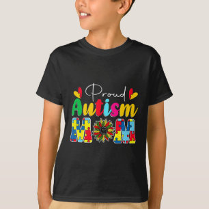 T-shirt Fière autisme maman sensibilisation tournesol