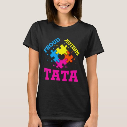 T-shirt Fière autisme Tata (Devant)