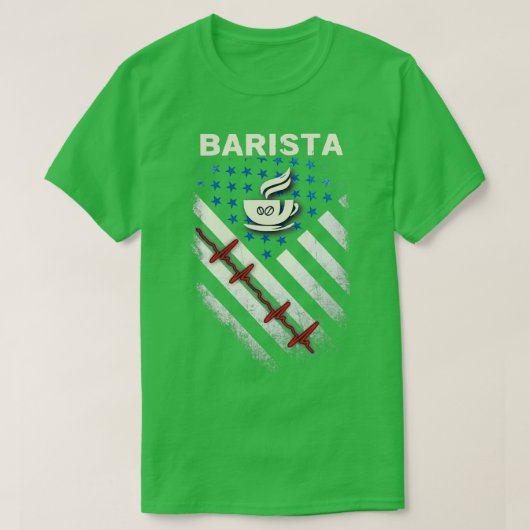 T-shirt Fière Barista américaine (Design devant)