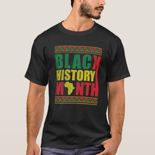 T-shirt Fière Black African American Melanin Pride Black H (Devant)