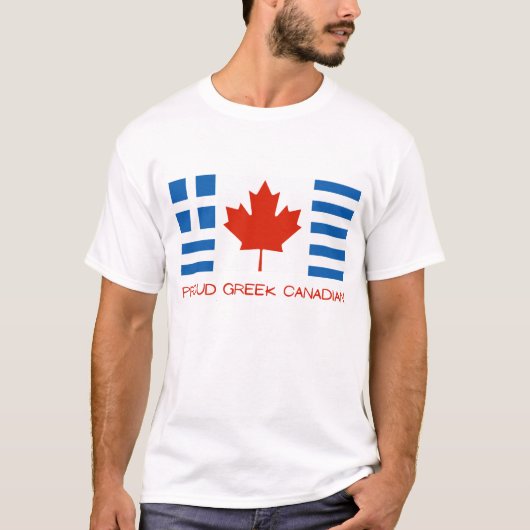 T-shirt Fière Canadienne grecque (Devant)