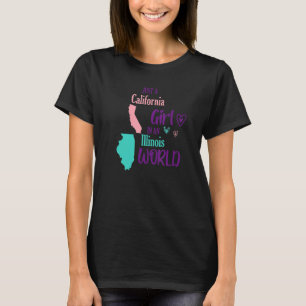 T-shirt Fière conception de fille Juste une fille californ