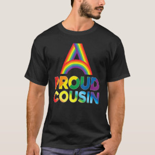 T-shirt Fière Cousin Lgbt Pride Gay Lesbian Rainbow Colorf
