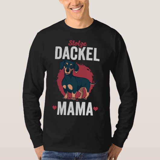 T-shirt Fière Dachshund Maman Idée de chien (Devant)