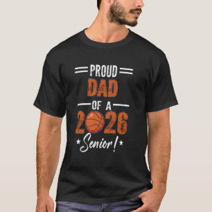 T-shirt Fière DAD de 2026 Senior Basketball Student Gradua