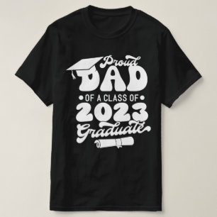 T-shirt Fière DAD d'une classe de 2023 Graduate Retro simp