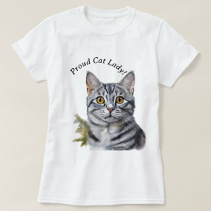 T-shirt Fière dame de chat