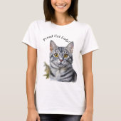 T-shirt Fière dame de chat (Devant)