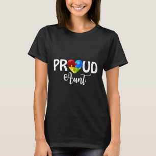 T-shirt Fière de l'autisme Tante autiste Cœur de puzzle Se