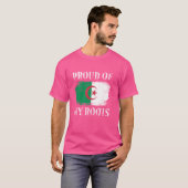 T-shirt Fière De Mes Racines Algériennes Drapeau Algérien  (Devant entier)