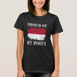 T-shirt Fière De Mes Racines Indonésiennes Drapeau Indon
